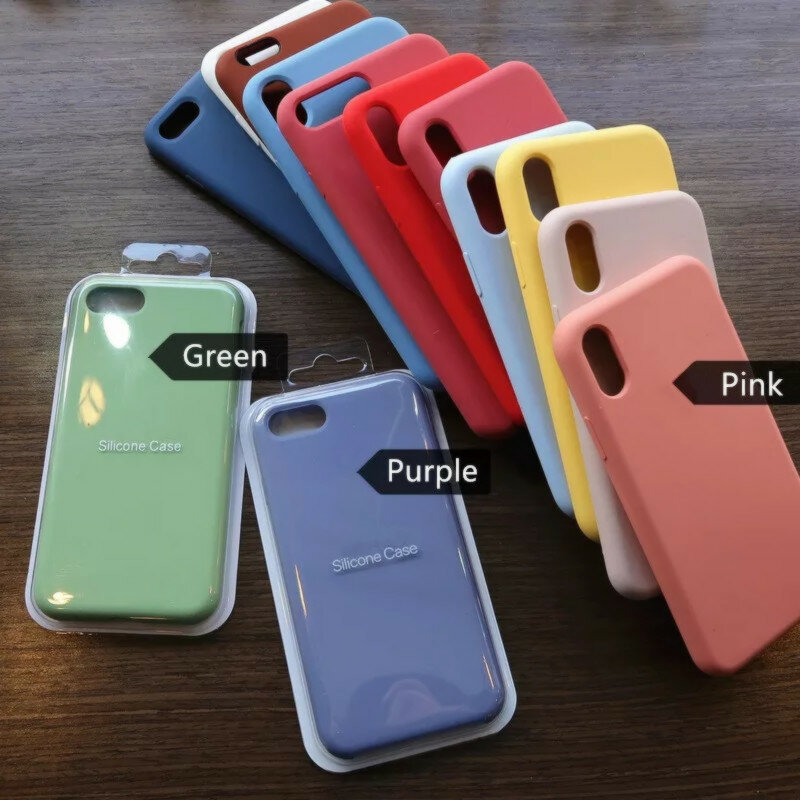 Luxury Silicone Case For iphone 8 7 6S 6 Plus 11 Pro X XS MAX XR Case on Apple iphone 7 8 plus X 10 Cover case Official Original