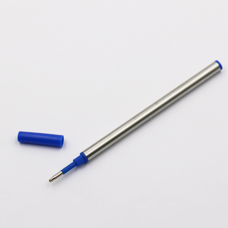 Recharge de stylo à encre importée, 0.5mm, eau, orbes noires, métal bleu, 1 pièce, vente en gros