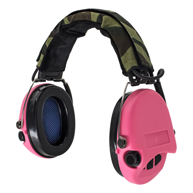 Mssordin – casque d'écoute pour pistolet à Air tactique, Protection auditive électronique, casque de tir (rose) avec protège-oreilles en Gel