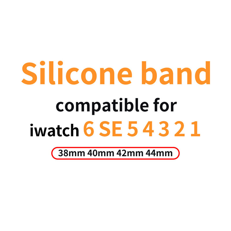 Strap For iWatch Series 4 5 6 42mm Watchband Accessories Sport Silicone Bracelet Belt of Apple Watch Band 44mm 40mm 38mm 3 21 SE