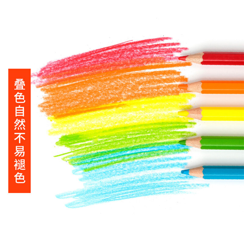 TRUE COLOR 4576/4586 Water-soluble Colored Pencil 12/18/24/36/48 Colors Graffiti Hand-painted Lapis De Cor Beginner Art Supplies