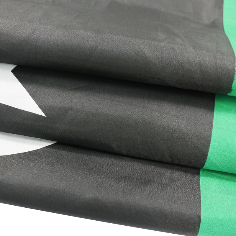 Flagnshow 리비아 국기 걸이식 리비아 국기, 폴리에스터 황동 그로밋, 장식용 무료 배송, 3X5 FT