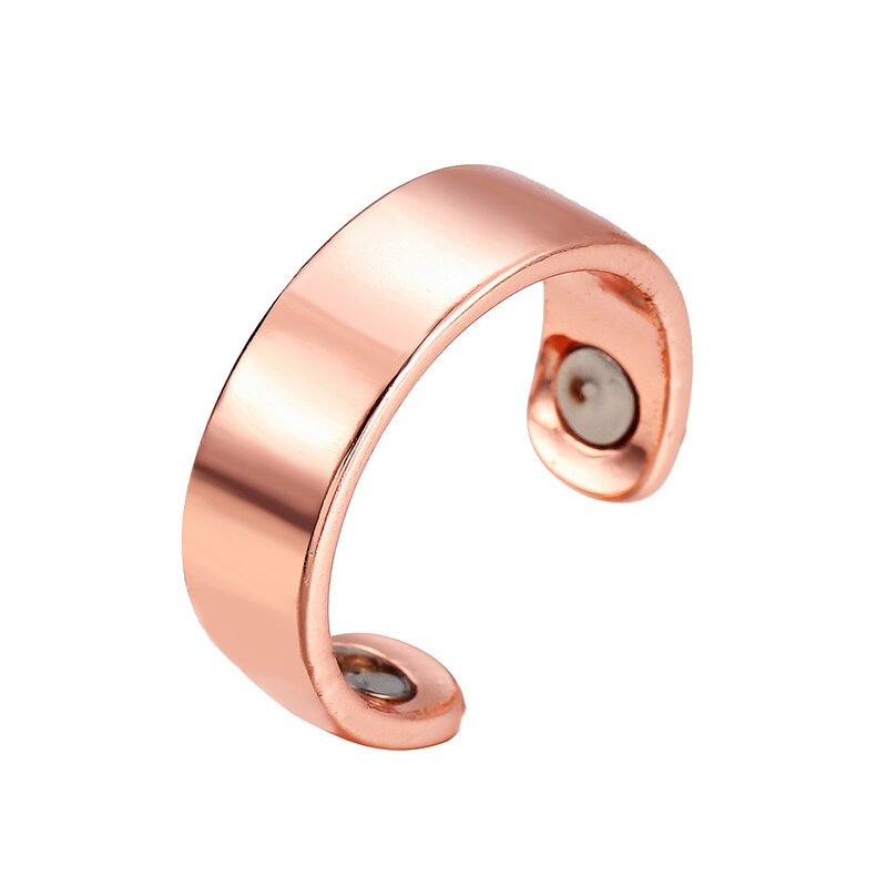 Blood Sugar Control Ring for Diabetes Measurement, Rose Gold, Magnetic, Health Care, Open Ring, Diabetic