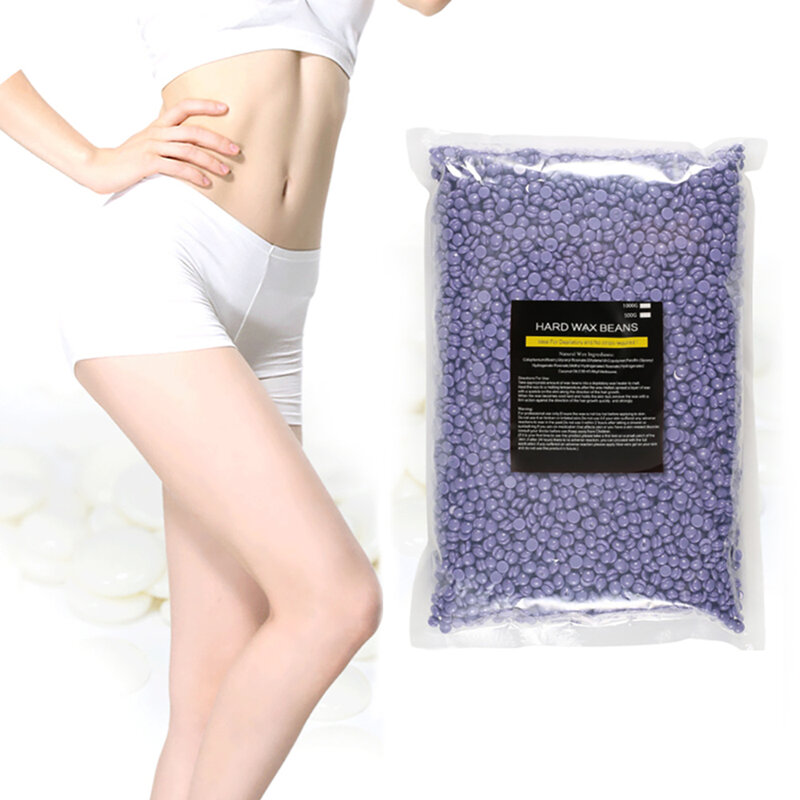 Hard Wax Beans 1000g For Depilation Hot Film Wax Bead Hair Removal Paper-free No Strip Depilatory for Full Body Bikini Face Leg