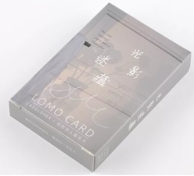 52mm x 80mm luz sombra papel lomo cartão (1 pacote)