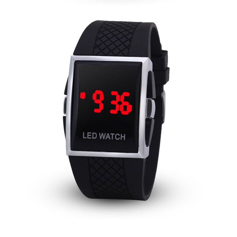 Men Digital Sports Waterproof Daily Quartz Fashion Display Silicone Band Gift Outdoor LED Wrist Watch