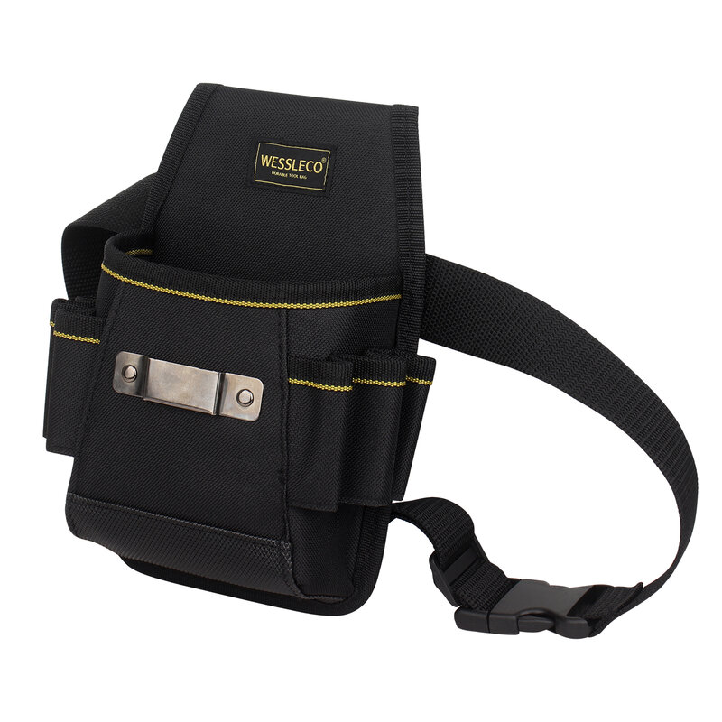 Wesleco bolsa de almacenamiento de herramientas para técnico de electricista, bolsillo de cintura con cinturón, soporte para destornillador