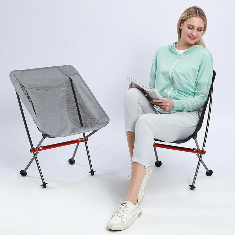 Con borsa vendita Outdoor Ultralight compatto portatile pieghevole schienale sedia da campeggio pesca Picnic BBQ sgabello pieghevole viaggio