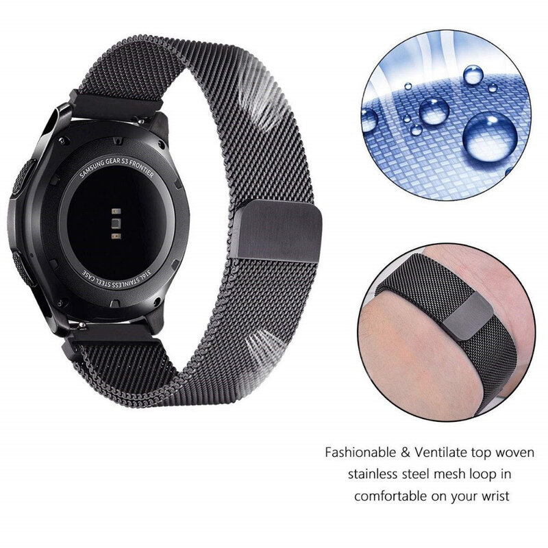 20mm watch band for xiaomi huami amazfit bip Milanese Loop Stainless Steel accessories for amazfit bip Youth Watch wrist Strap
