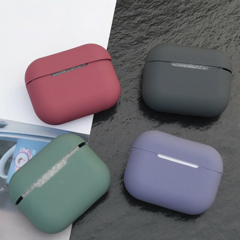 애플 에어팟 프로용 실리콘 커버 케이스, 에어팟 2, 3 용 무선 이어폰 케이스, 스킨 이어폰 액세서리