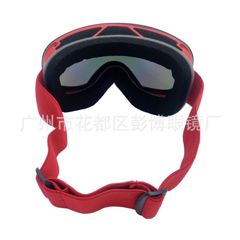 대형 구형 Frameless 스키 고글 더블 레이어 안티-안개 카드 근시 전문 보호 스키 안경 다채로운 Revo