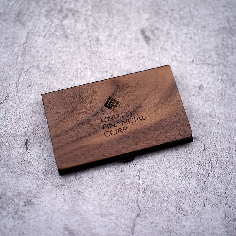 Wizytownik na karty biznesowe z drewna drewniany przezroczysty lada akrylowa podstawka na akcesoria biurowe gorąca sprzedaż