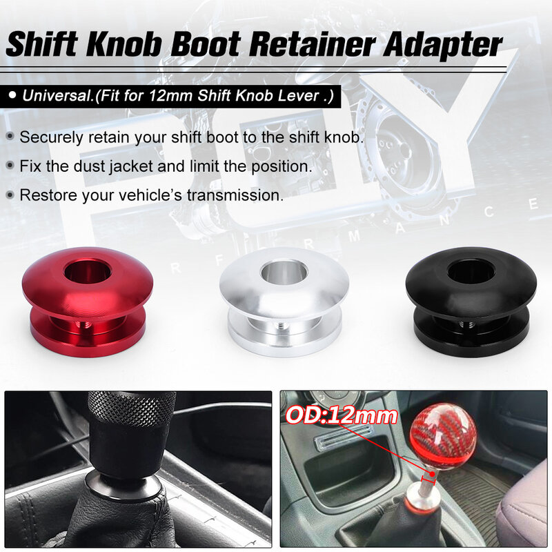 Universal Shift Knob StopperขยับหัวLimiterฐานเกียร์หัวเข็มขัดอลูมิเนียมเกียร์เกียร์รถKnob Limiter PQY-SKA93