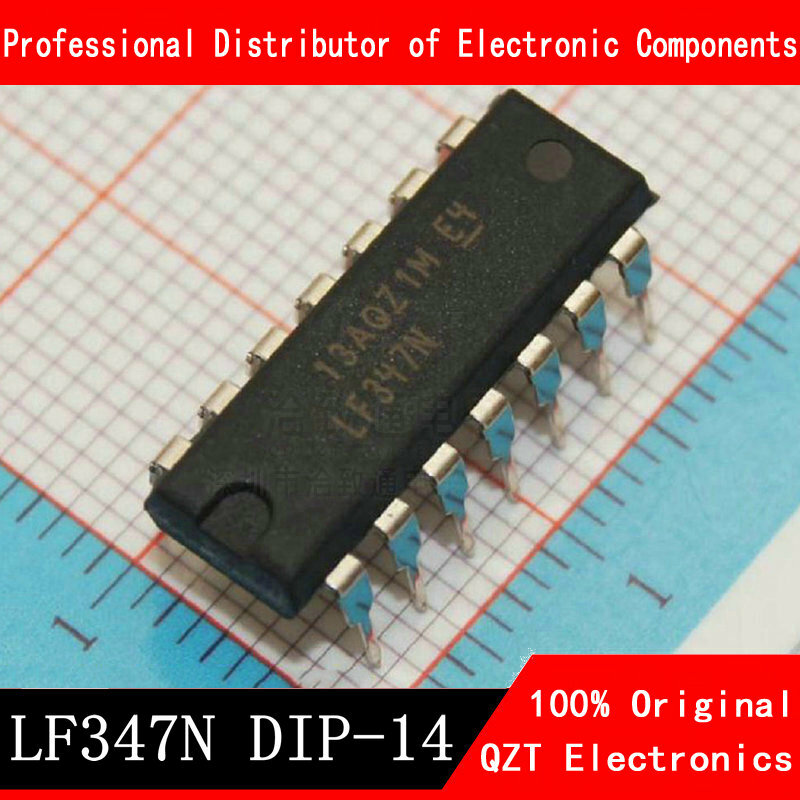 10Pcs LF347N DIP-14 LF347 DIP14 347N DIP ใหม่และต้นฉบับ IC