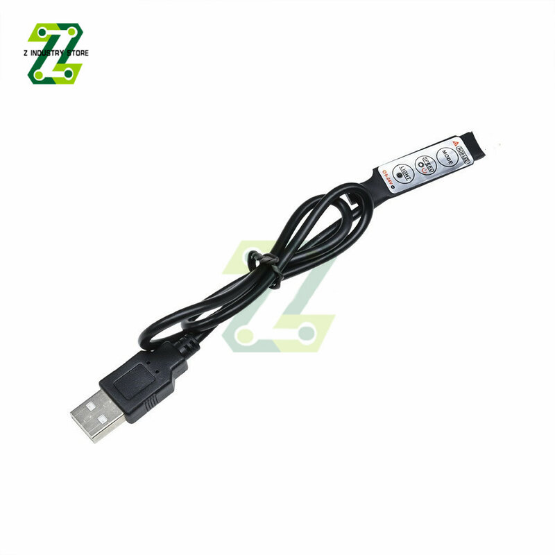 미니 원격 LED 스트립 컨트롤러, USB 인터페이스 컨트롤러, LED 스트립 17/24 키용, RGB 컨트롤러 포함, 3 키, 17/24 키, 5V