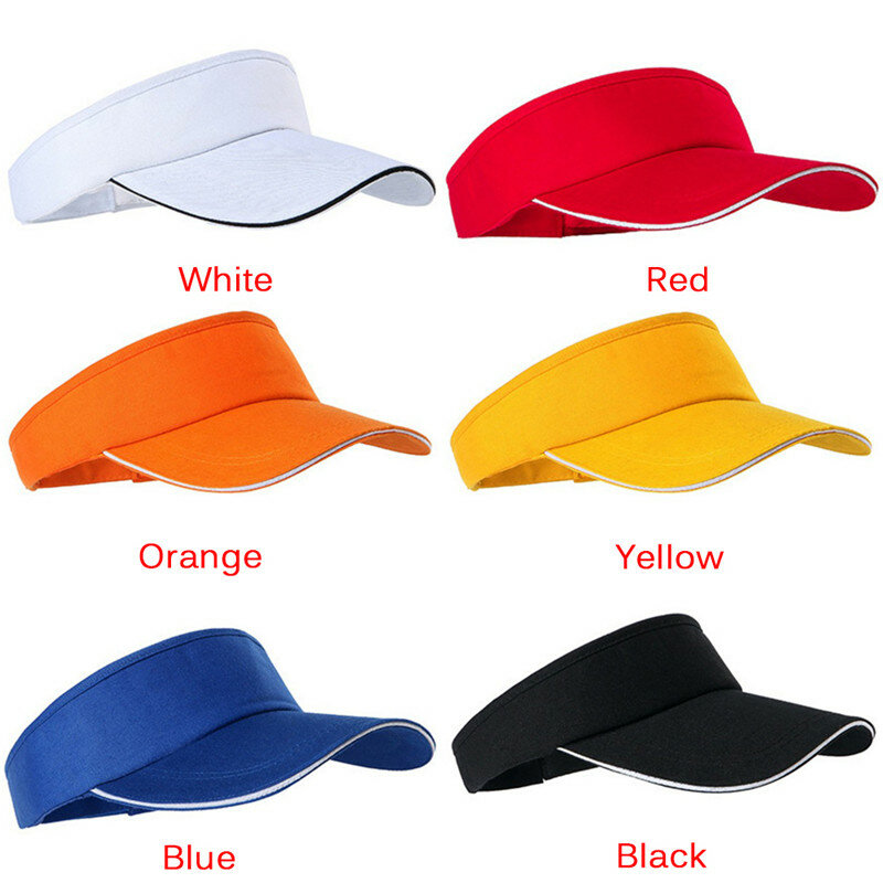 قبعة واقية من الأعلى فارغة للجنسين ، قبعات قطنية واقية من الشمس ، قبعة قابلة للتعديل للجري ، التنس ، الغولف ، الرجال ، النساء ، الساخنة