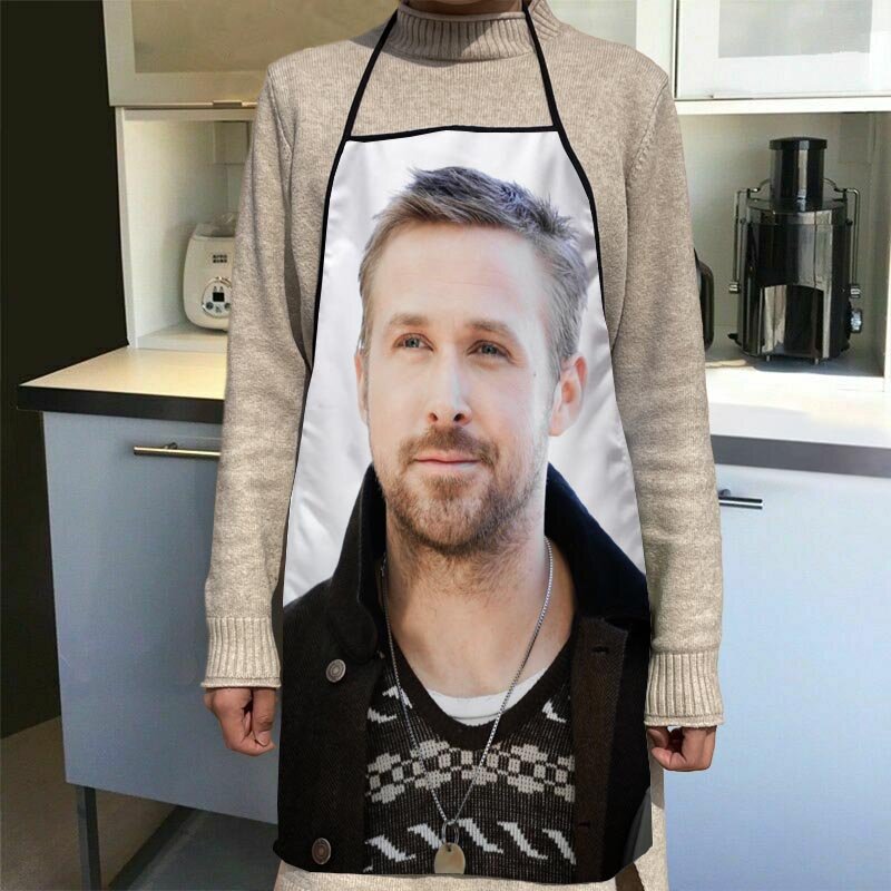 Ross Gosling-avental de cozinha personalizado para adulto, tecido impermeável, impresso, ferramentas de limpeza, jantar, festa, acessórios de cozimento
