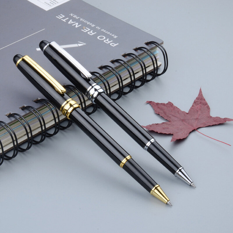 Penna a sfera a rullo in metallo pieno di alta qualità penna regalo per scrittura di marca da uomo d'affari per ufficio acquista 2 invia regalo