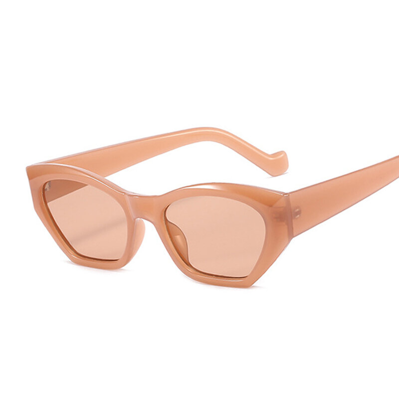 Cat Eye Zonnebril Vrouw Mode Kleine Frame Ontwerp Zonnebril Vrouwelijke Merk Designer Snoep Kleuren Gradiënt Oculos De Sol