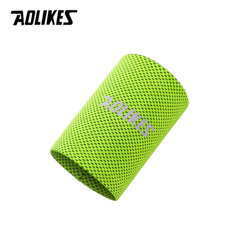 Aolikes 1Pc Pols Brace Ondersteuning Ademende Ice Cooling Tennis Polsband Wrap Sport Zweetband Voor Gym Yoga Zweet Band
