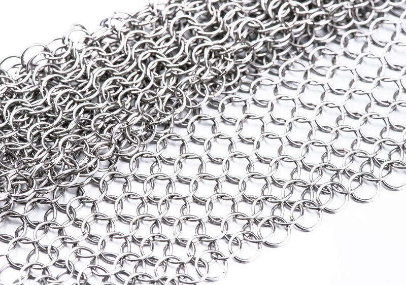 cut proof fabric Medieval reinactment  medieval costume part chain mail stainless steel decorative mesh custom tailor  60*60cm