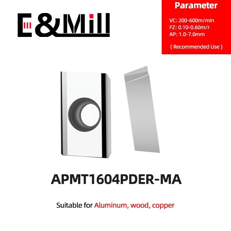 APMT1135PDER APMT1604PDER G2-Fresa de cobre para carpintería, aleación dura de aluminio, 1/5/10 piezas, inserto 300R 400R
