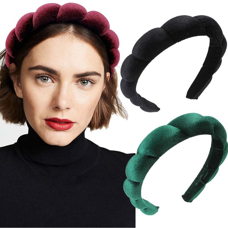 Haimeikang einfarbig Samt Stirnband Haar bänder Winter neue Schwamm Haar Reifen Lünette Stirnbänder für Frauen Mode Haarschmuck