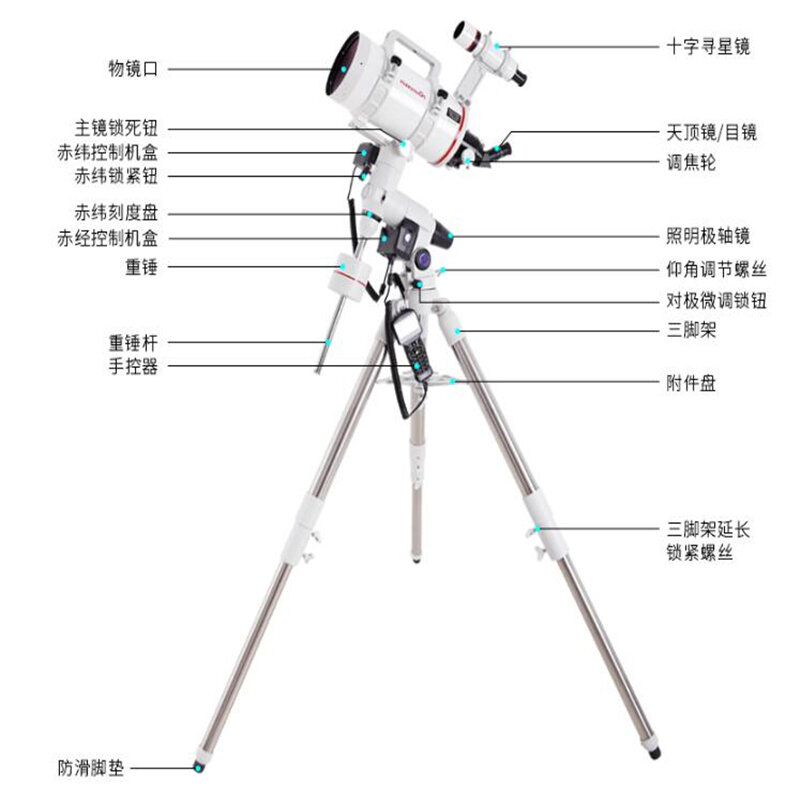 Maxvision-telescopio astronómico Maka automático, 152/1900mm, ortofoto EXOS-2 GOTO, montaje ecuatorial alemán, trípode de 2 pulgadas