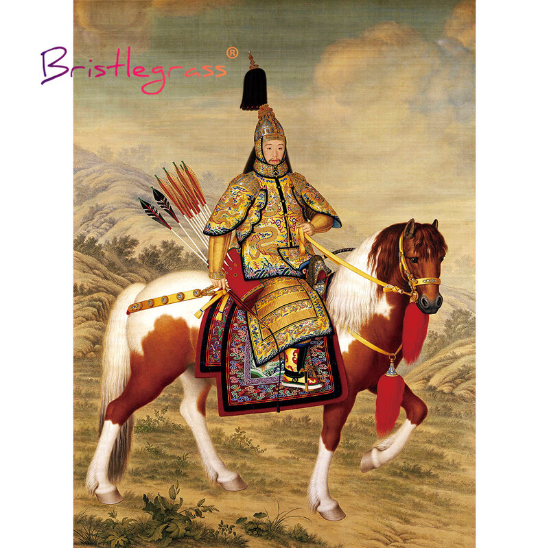 BRISTLEGRASS Wooden Jigsaw Puzzles 500 1000 Piece Qianlong Emperor Parade Castiglione Educational Toy Chinese Painting Art Decor