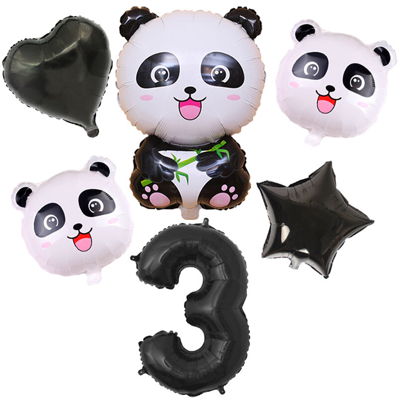 Motyw pandy dekoracje na imprezę urodzinową dla dzieci jednorazowe zastawy stołowe zestaw talerz serwetka dla dzieci kąski do kąpieli rysunek przedstawiający pandę balon