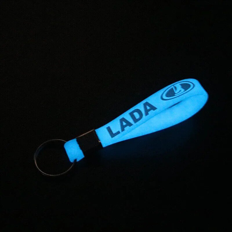 Blue Luminous Silicone Keychain Car Key Ring For Renault Opel Lada Dacia Saab Abarth Alfa Romeo Daewoo Lifan Octavia Car Styling
