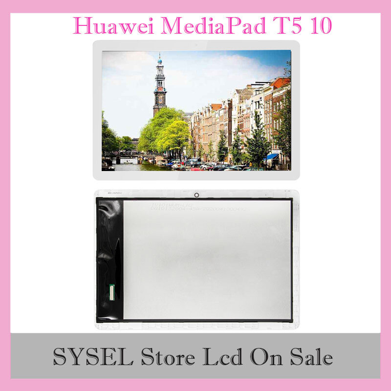 Pantalla LCD de 10,1 "para Huawei MediaPad T5 10 AGS2-L09, AGS2-W09 AGS2-L03, pantalla de montaje de digitalizador con marco de pantalla táctil Wifi AGS2-W19