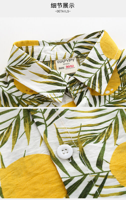 Комплект одежды HappyFlute Hawai для мальчиков, летняя Модная рубашка с коротким рукавом и цветочным принтом, праздничная повседневная одежда для ...