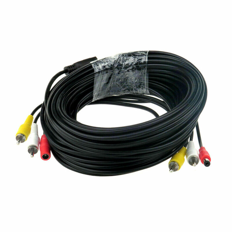 Cable de extensión de cámara CCTV, RCA, Audio, vídeo, fuente de alimentación, Cable de 5m hasta 15m