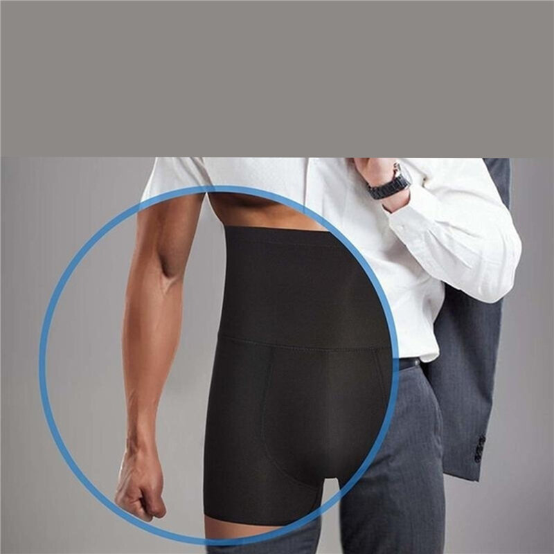Men Body Shaper Compression Shorts Slimming Shapewear Waist Trainer Belly Control Panties Modeling Belt Anti Chafing Boxer Pants