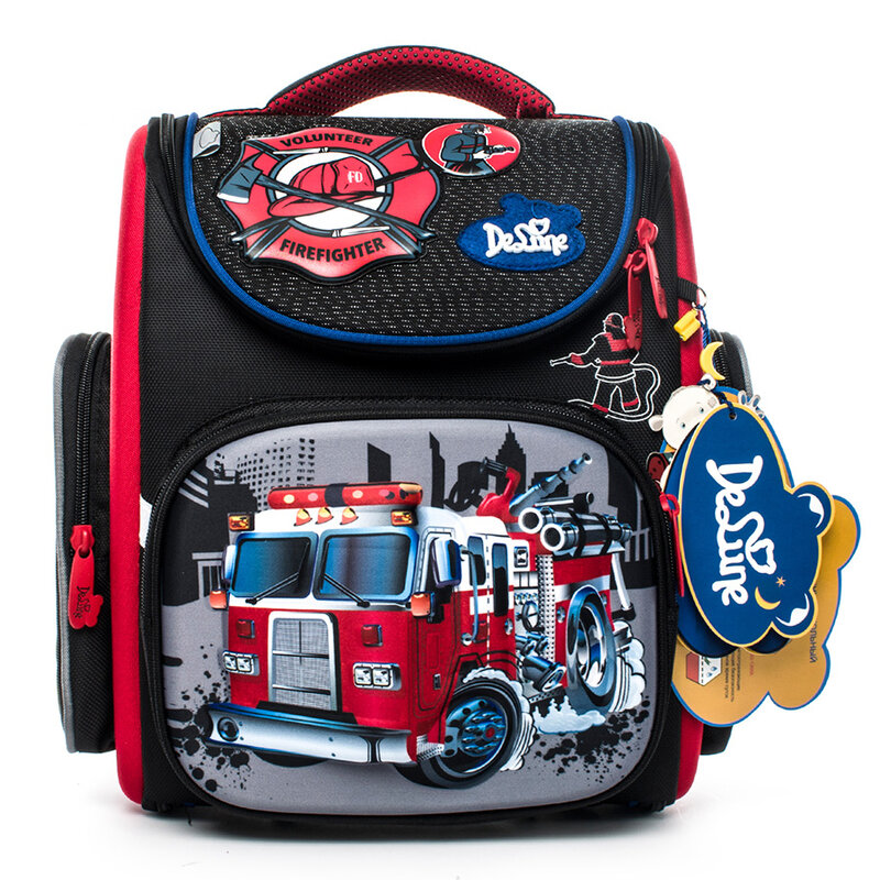 Delune брендовые ортопедические школьные сумки Сумка для мальчиков 1-3 класса автомобилей EVA сложенный Детский рюкзак для начальной школы Mochila ...