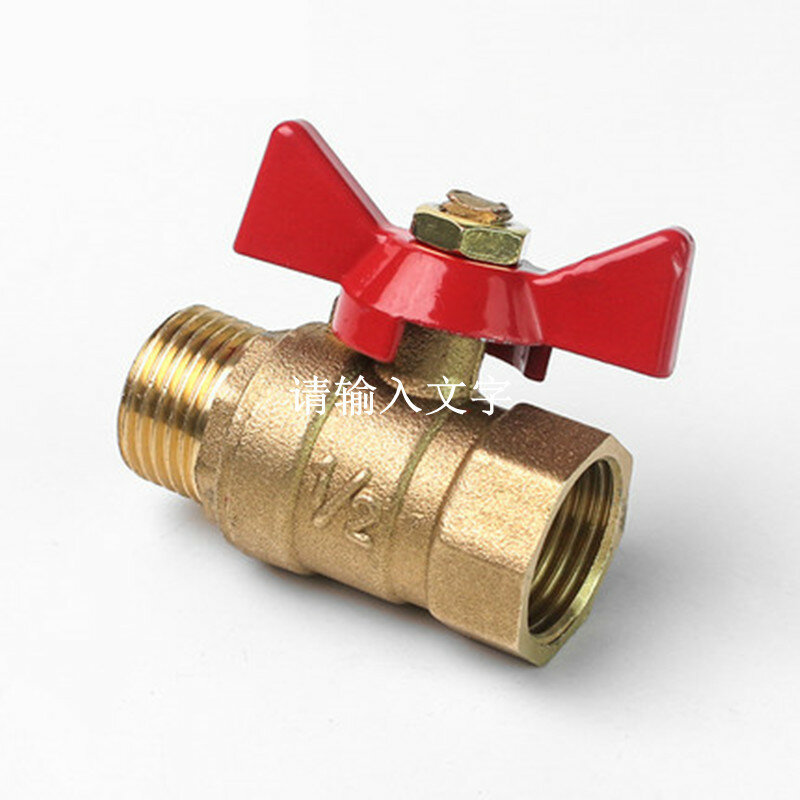 Female To Female Thread Two Way Brass Shut Off Ball Valve With Butterfly Handle For Fuel Gas Water Oil Air 1/4" 3/8" 1/2" 3/4"
