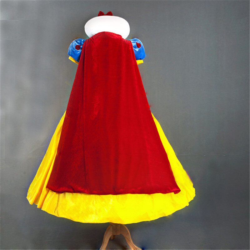 Robe de Princesse Blanche Neige Cosplay pour Femme, Costume de ixd'Halloween, Dessin Animé