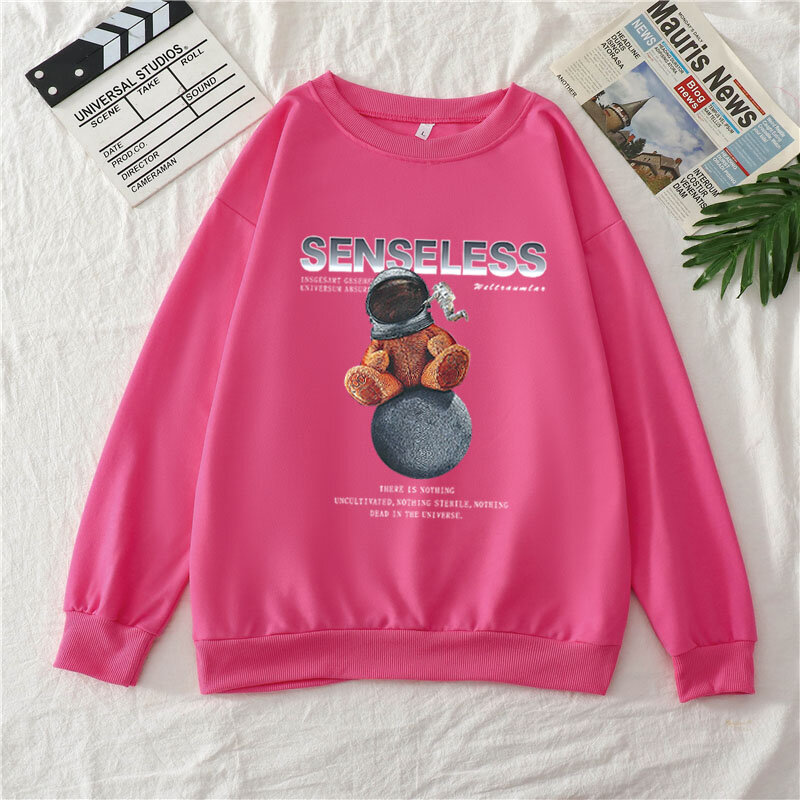 2021 spring and autumn women's new style sweater senseless Korean casual round neck cotton loose long-sleeved shirt women