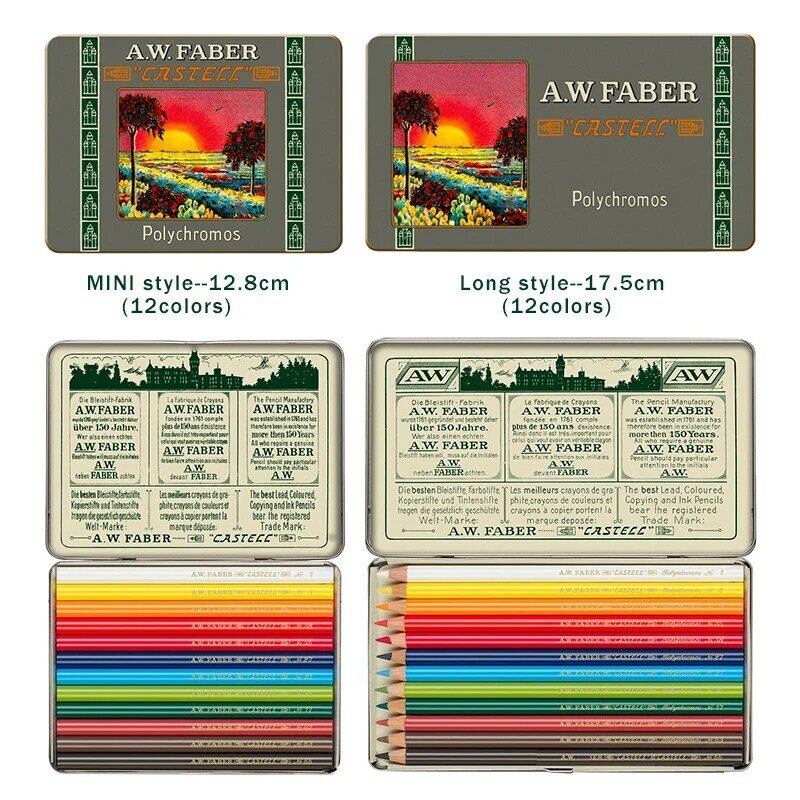 Faber Castell A.W.Faber-lápices de colores aceitosos, lápices de colores profesionales conmemorativos de aniversario, 12/24/36 colores