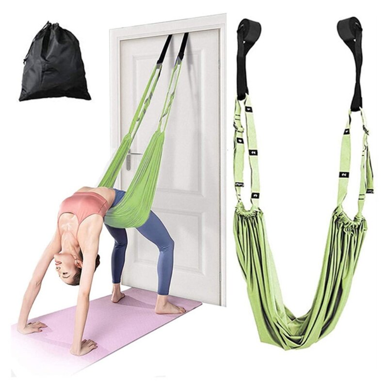 270C cinturino per Yoga cinturino per Fitness elasticizzato con gamba posteriore, cinturino per esercizi Yoga regolabile, cinturino per inversione divisa con piega posteriore per Yoga