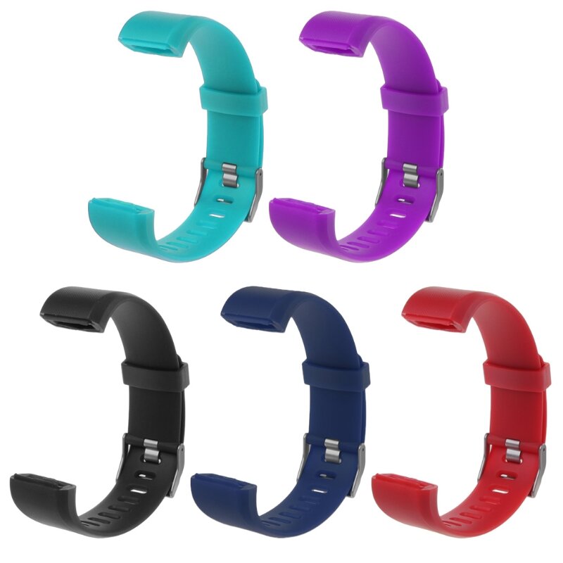 Compatible with ID115 PLUS Durable Sweatproof Watch Bracelet Adjustable Silicone Replacement Smartwatch Soft Band Strap