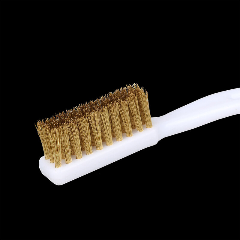 3dsway-cepillo de cobre para limpieza de boquillas de impresora 3D, limpiador de mango de cepillo de dientes, alambre de cobre, Hotend para E3D V6 MK8, herramientas de cama caliente