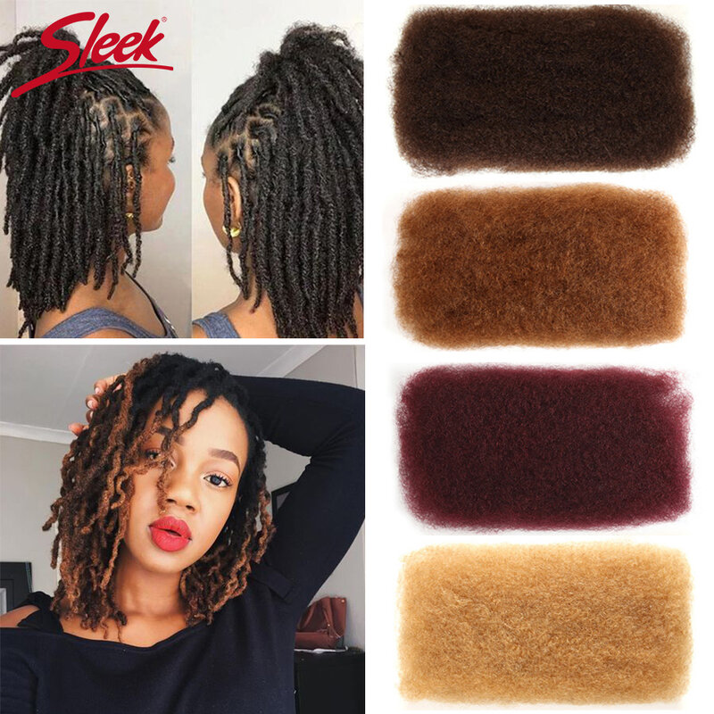 Elegante cabello humano brasileño Afro rizado a granel para trenzar cabello Remy, 1 paquete de 50g por pieza, trenzas de Color Natural, sin trama