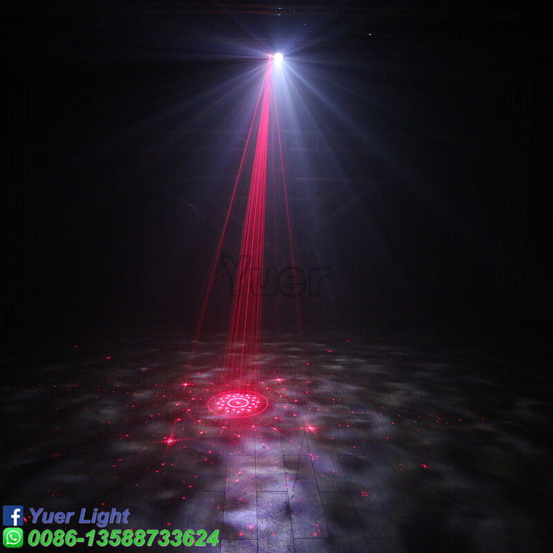 Lampu Disko LED 13W Lampu Panggung Musik DJ RG Laser Lampu Bola Ajaib Proyektor Aktif Suara Lampu Efek untuk Pesta Natal