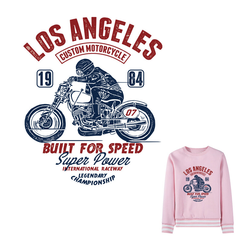 جديد دراجة نارية ملصقات الحديد على بقع T-shirts Coat بها بنفسك معطف الديكور قابل للغسل بقع الموضة بقع نقل الحرارة