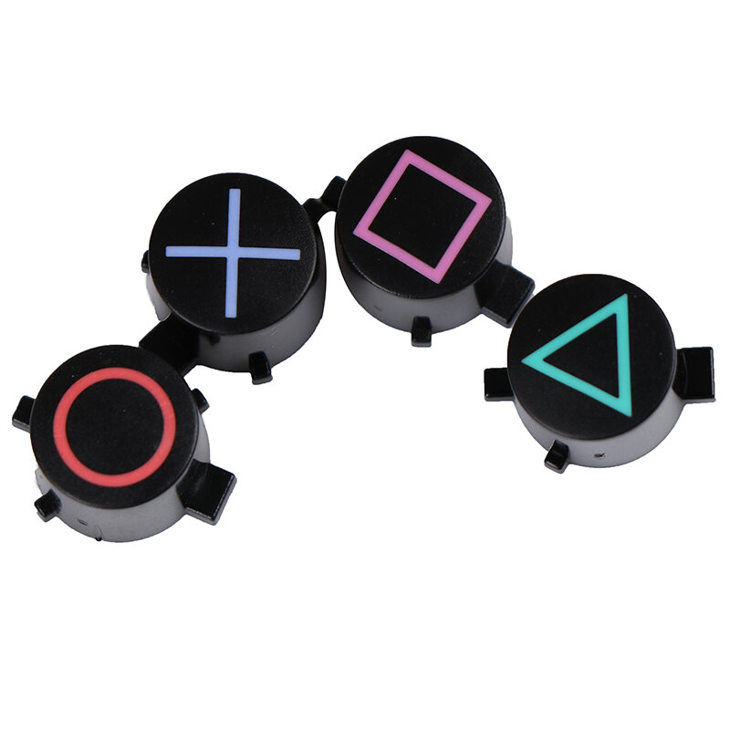 4pcs/set Plastic Button ABXY Controller Button Repair Part Replacement For PS4