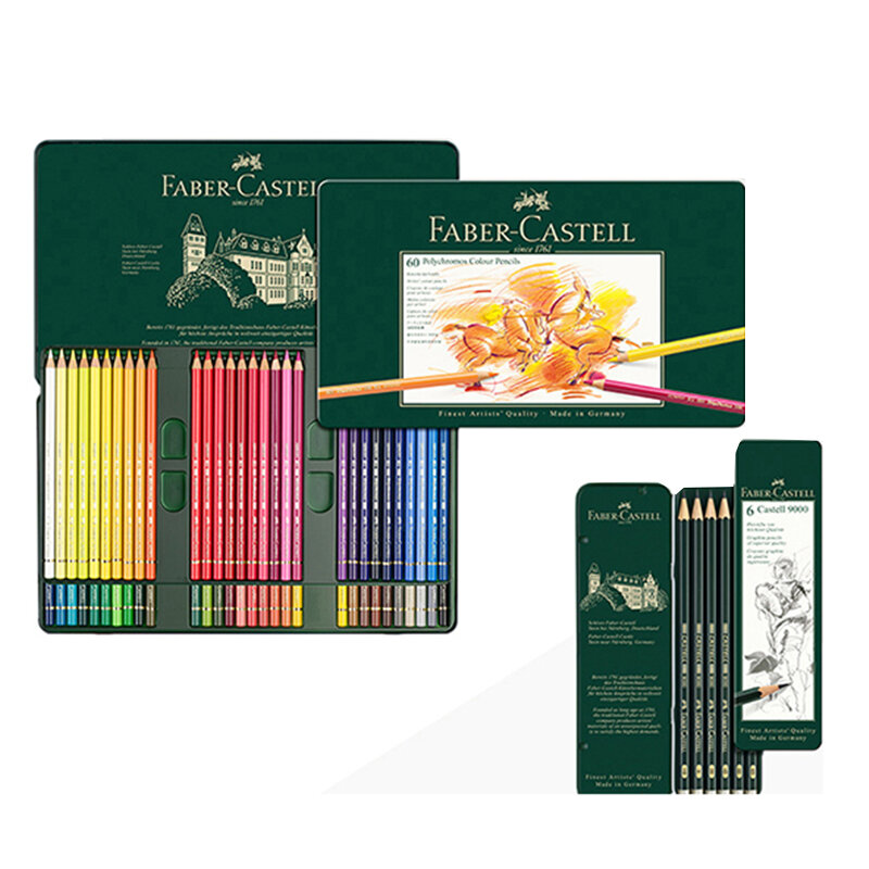 Faber-أقلام تلوين احترافية ، متعددة الألوان ، زيت ، ألوان مائية ، قابلة للذوبان في الماء ، مجموعة 60/120 لون ، Lapis De Cor