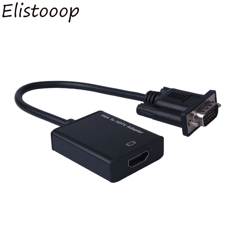 1080P VGA mâle vers HDMI femelle convertisseur adaptateur câble pour ordinateur portable Destop vers TV projecteur moniteur avec câble Audio USB