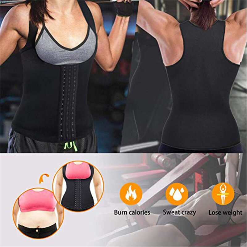 CXZD женская корректирующая одежда для похудения, Неопреновая сауна, тренировочный корсет для похудения, майка, спортивный тренировочный утягивающий корсет для тела
